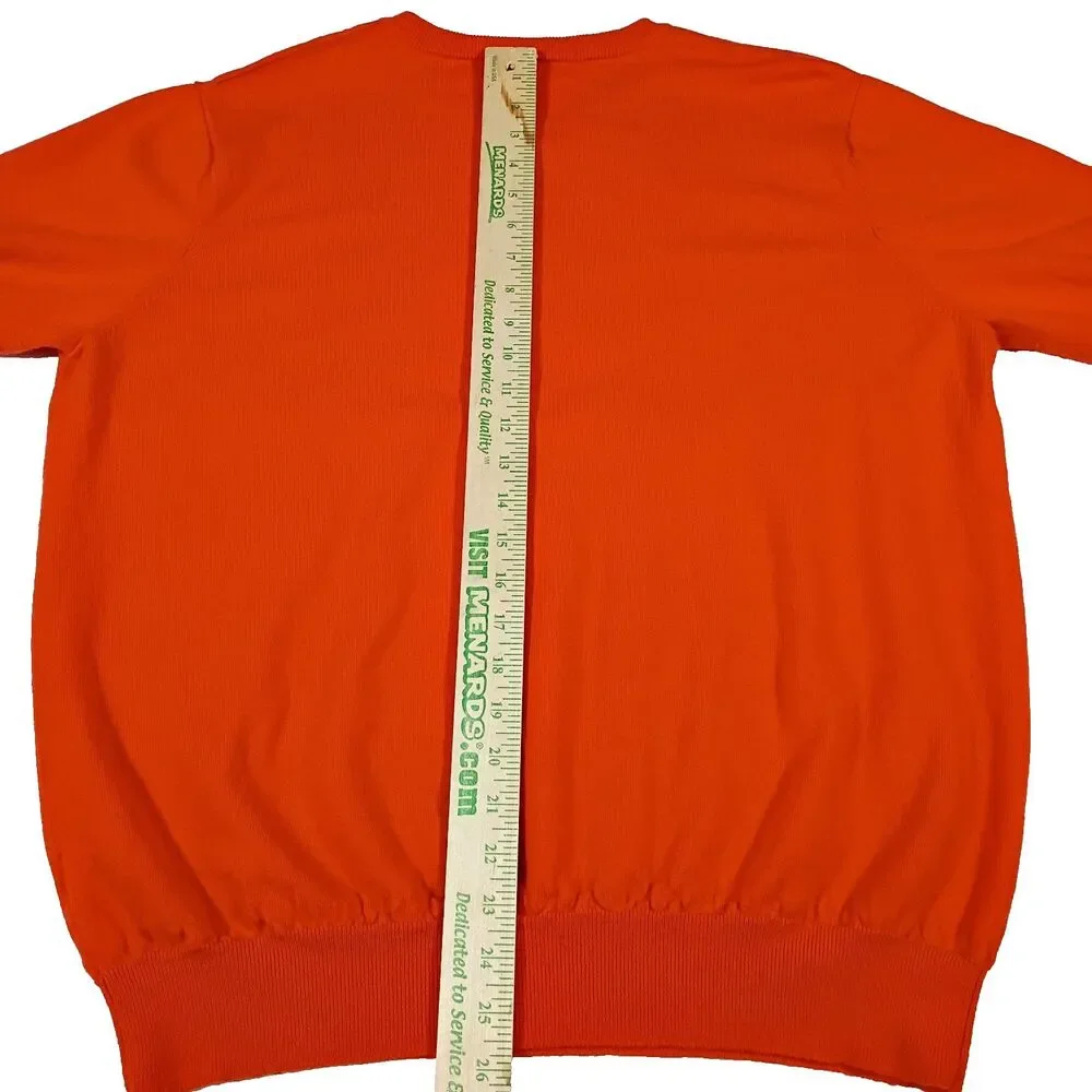 Under Armour 100% Merino Wool V Neck Sweater Orange Men's L